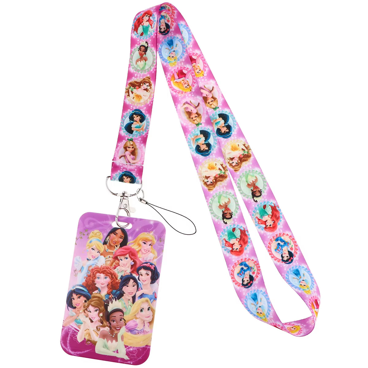 99 Styles Mickey Mouse Lanyard Pooh Bear Toy Story ID Card Holder Badge Holder Princess Neck Strap Cartoon Keychain Lariat Gift