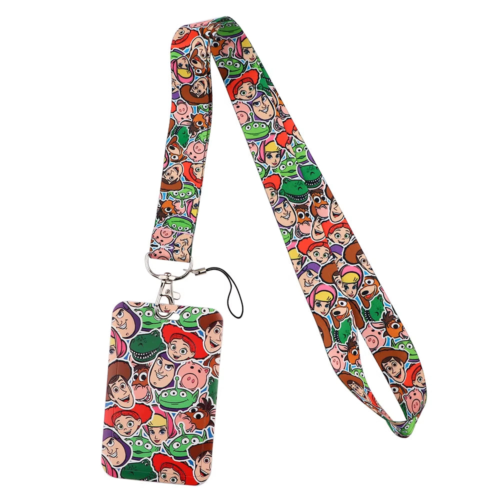 99 Styles Mickey Mouse Lanyard Pooh Bear Toy Story ID Card Holder Badge Holder Princess Neck Strap Cartoon Keychain Lariat Gift