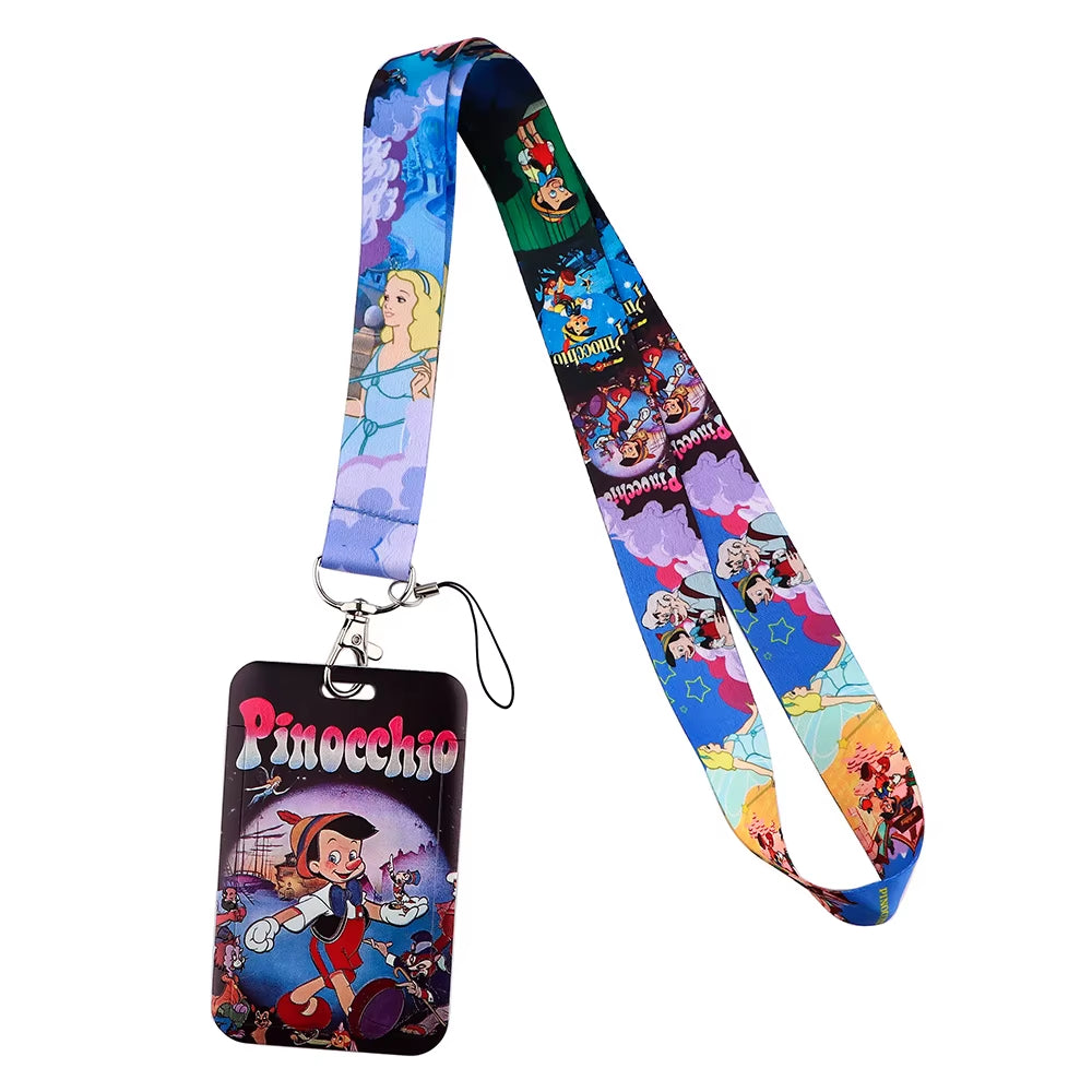 99 Styles Mickey Mouse Lanyard Pooh Bear Toy Story ID Card Holder Badge Holder Princess Neck Strap Cartoon Keychain Lariat Gift