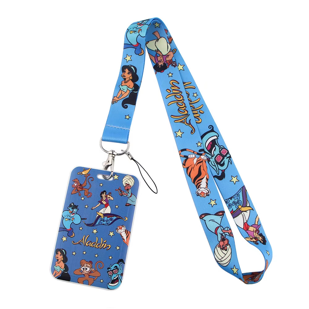 99 Styles Mickey Mouse Lanyard Pooh Bear Toy Story ID Card Holder Badge Holder Princess Neck Strap Cartoon Keychain Lariat Gift