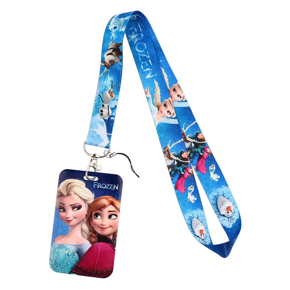 99 Styles Mickey Mouse Lanyard Pooh Bear Toy Story ID Card Holder Badge Holder Princess Neck Strap Cartoon Keychain Lariat Gift