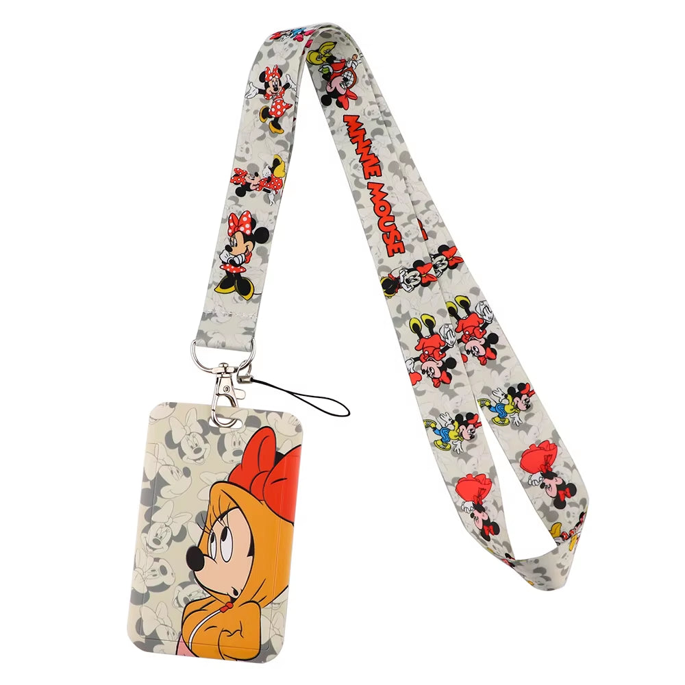 99 Styles Mickey Mouse Lanyard Pooh Bear Toy Story ID Card Holder Badge Holder Princess Neck Strap Cartoon Keychain Lariat Gift