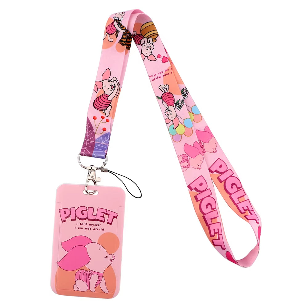 99 Styles Mickey Mouse Lanyard Pooh Bear Toy Story ID Card Holder Badge Holder Princess Neck Strap Cartoon Keychain Lariat Gift