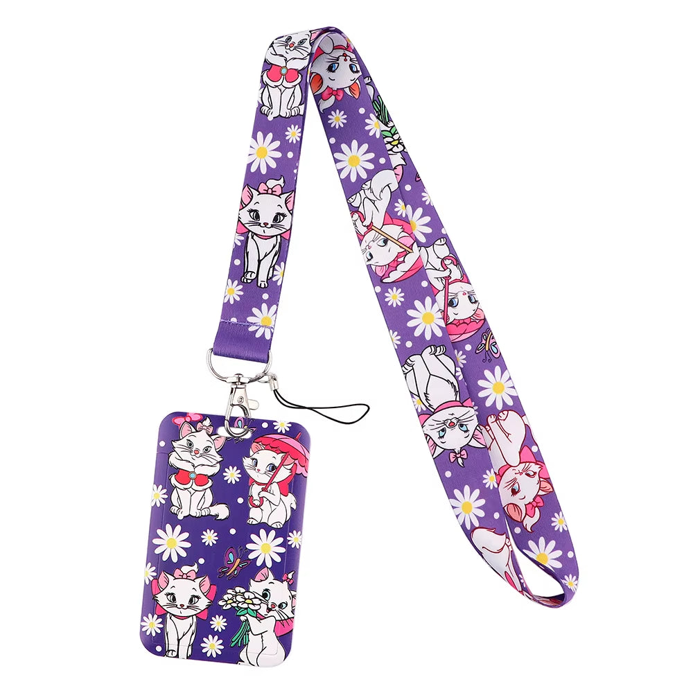 99 Styles Mickey Mouse Lanyard Pooh Bear Toy Story ID Card Holder Badge Holder Princess Neck Strap Cartoon Keychain Lariat Gift