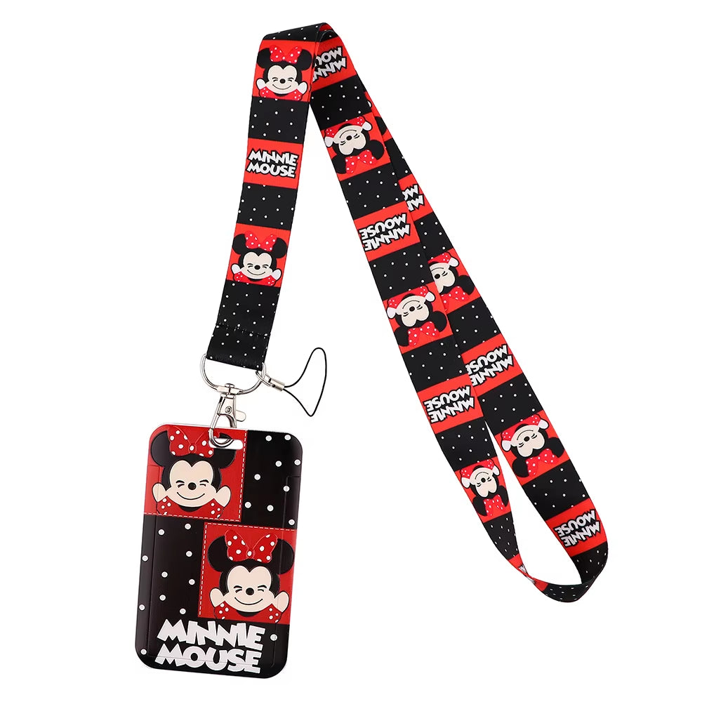 99 Styles Mickey Mouse Lanyard Pooh Bear Toy Story ID Card Holder Badge Holder Princess Neck Strap Cartoon Keychain Lariat Gift