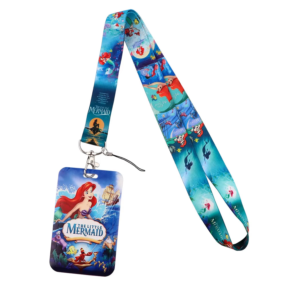 99 Styles Mickey Mouse Lanyard Pooh Bear Toy Story ID Card Holder Badge Holder Princess Neck Strap Cartoon Keychain Lariat Gift