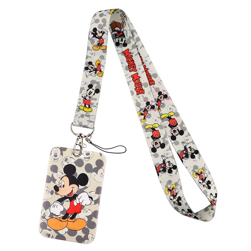 99 Styles Mickey Mouse Lanyard Pooh Bear Toy Story ID Card Holder Badge Holder Princess Neck Strap Cartoon Keychain Lariat Gift