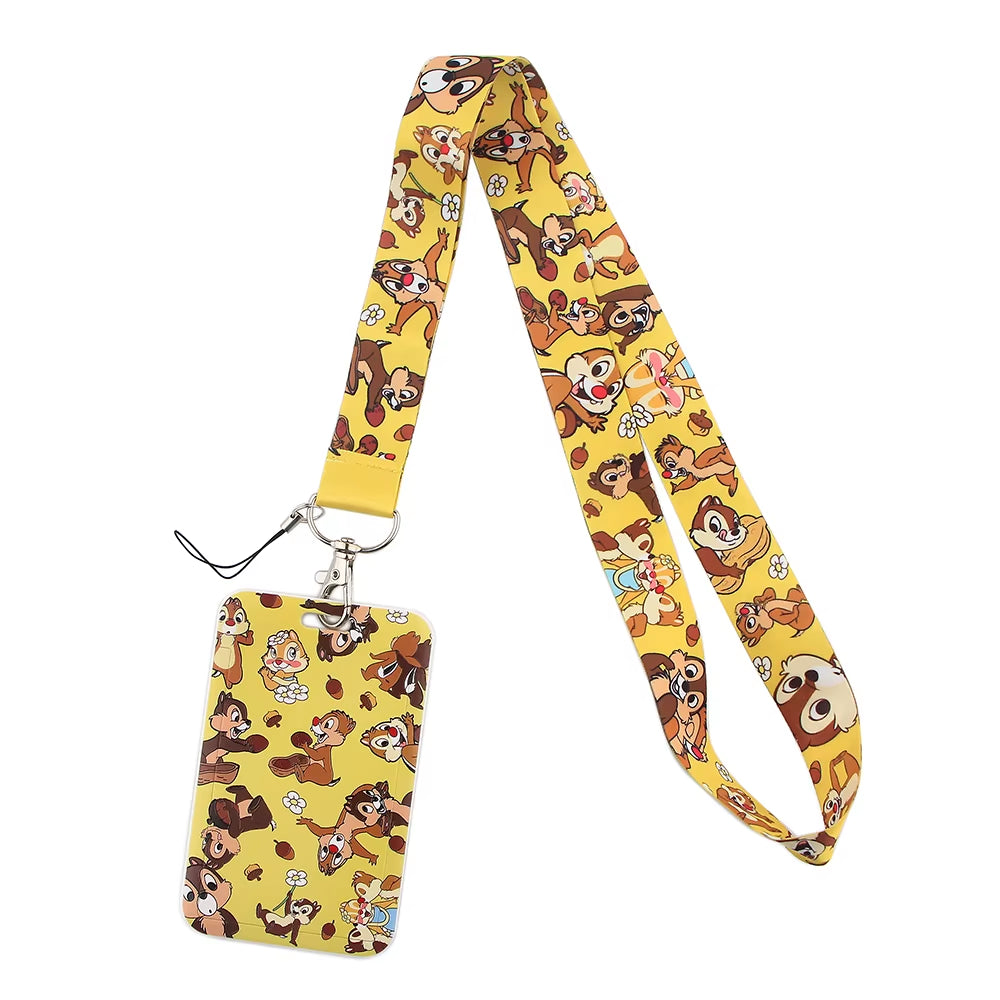 99 Styles Mickey Mouse Lanyard Pooh Bear Toy Story ID Card Holder Badge Holder Princess Neck Strap Cartoon Keychain Lariat Gift