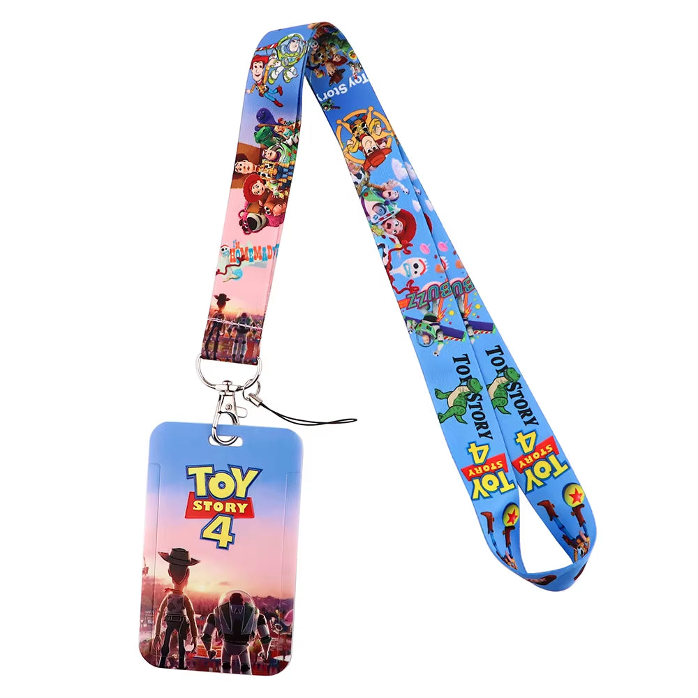 99 Styles Mickey Mouse Lanyard Pooh Bear Toy Story ID Card Holder Badge Holder Princess Neck Strap Cartoon Keychain Lariat Gift