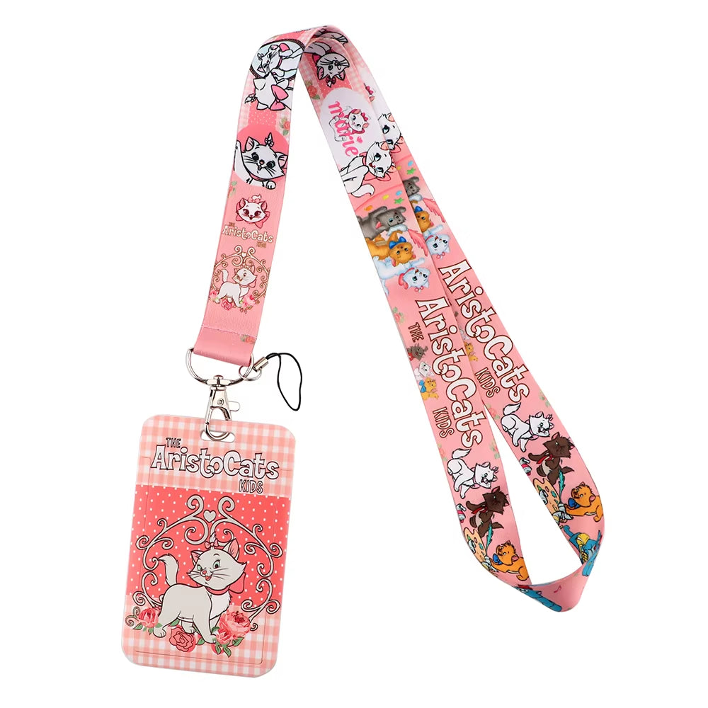 99 Styles Mickey Mouse Lanyard Pooh Bear Toy Story ID Card Holder Badge Holder Princess Neck Strap Cartoon Keychain Lariat Gift