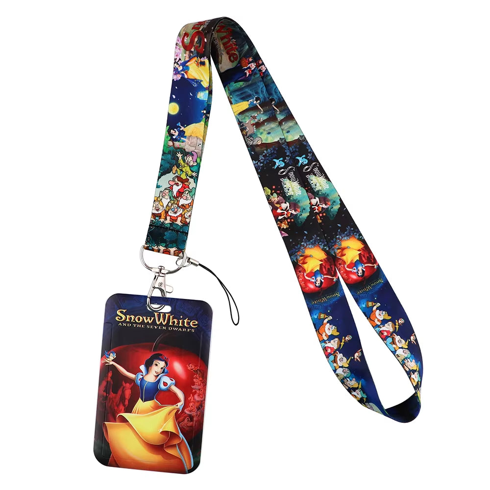 99 Styles Mickey Mouse Lanyard Pooh Bear Toy Story ID Card Holder Badge Holder Princess Neck Strap Cartoon Keychain Lariat Gift