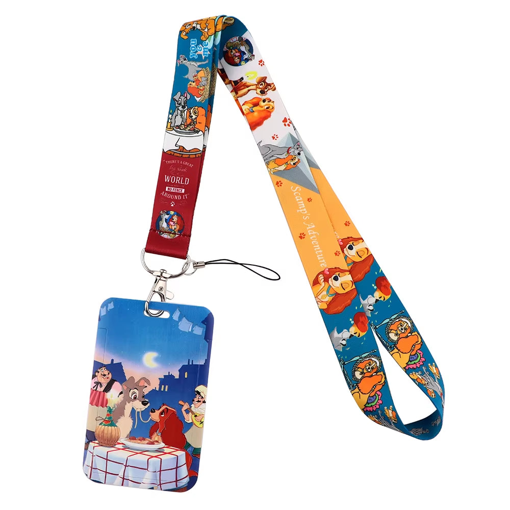 99 Styles Mickey Mouse Lanyard Pooh Bear Toy Story ID Card Holder Badge Holder Princess Neck Strap Cartoon Keychain Lariat Gift